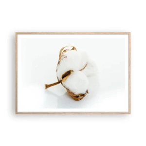 Poster in einem Rahmen aus heller Eiche - Von Natur aus weich - 100x70 cm