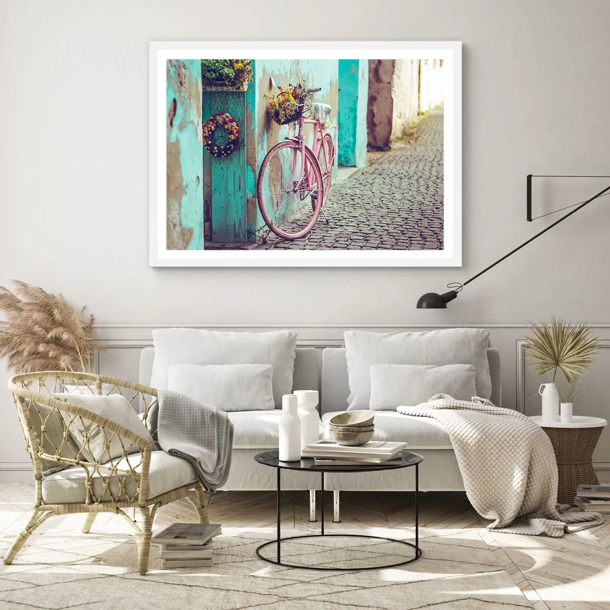 Poster in einem weißen Rahmen - Ich komme gleich wieder - 50x40 cm