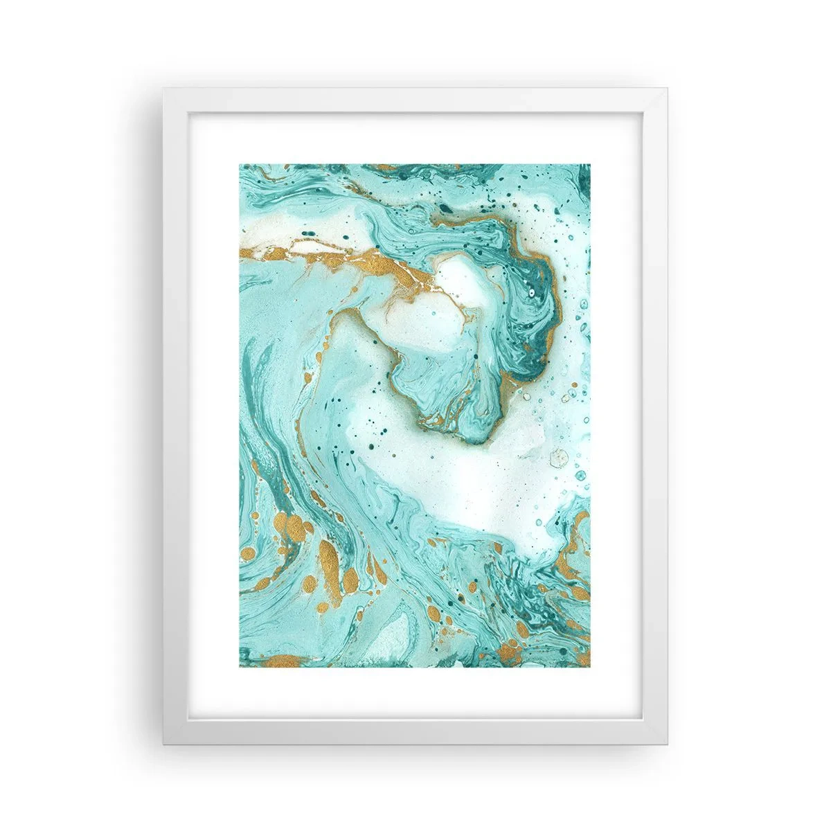 Poster in einem weißen Rahmen - Unter der großen Welle der Edo-Ära - 30x40 cm