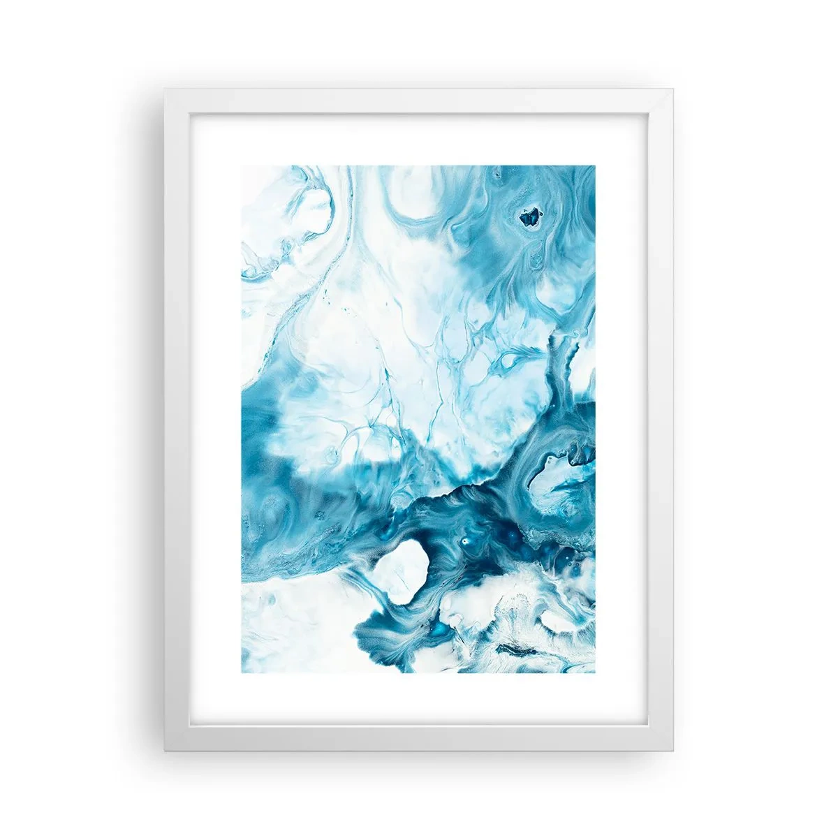 Poster in einem weißen Rahmen - Blaues Konzert - 30x40 cm