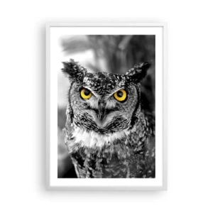 Poster in einem weißen Rahmen - Nichts wird sich verstecken - 50x70 cm