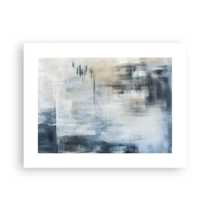 Poster - Hinter dem blauen Vorhang - 40x30 cm