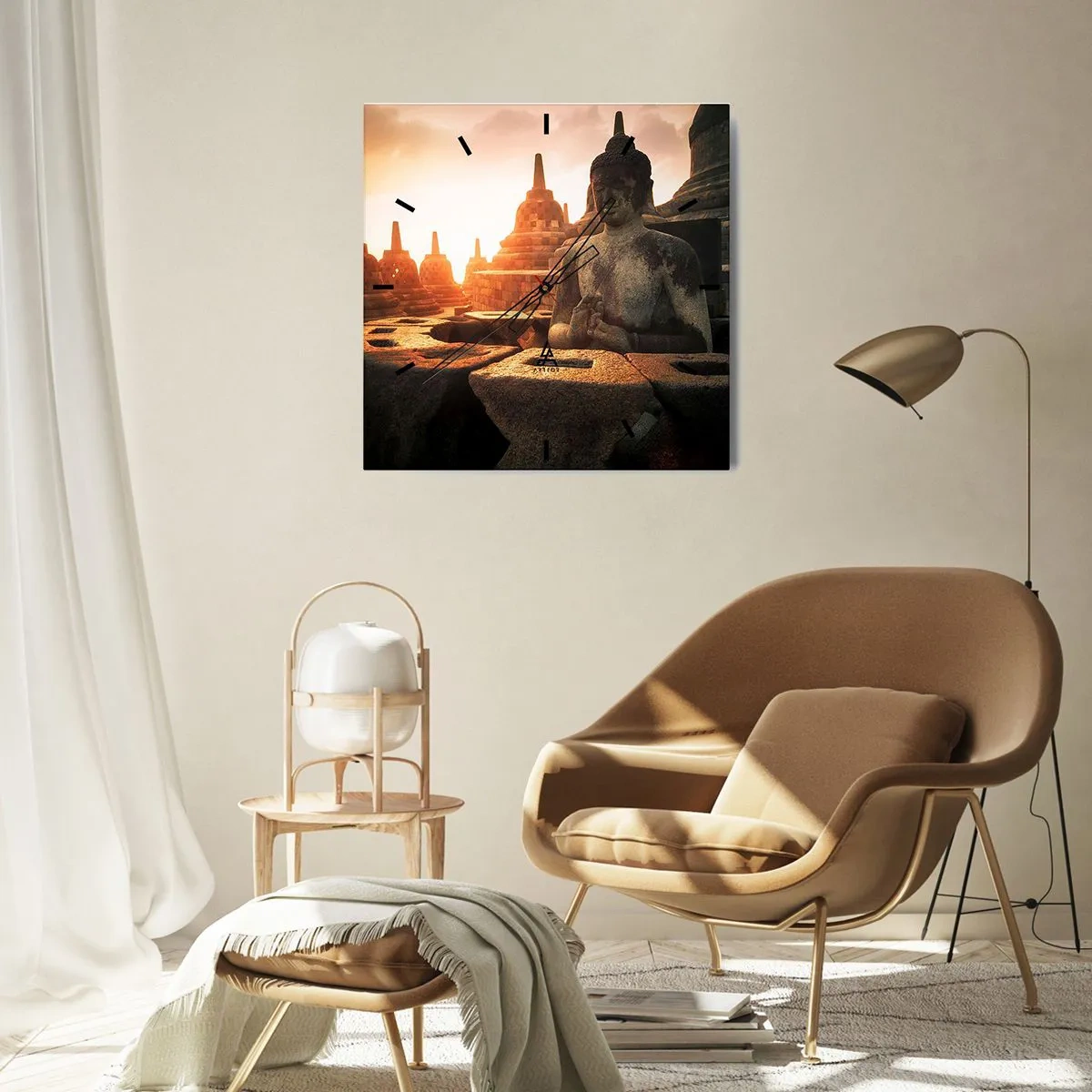 Wanduhr - Glasuhr - Wetter der großen Weisheit - 30x30 cm