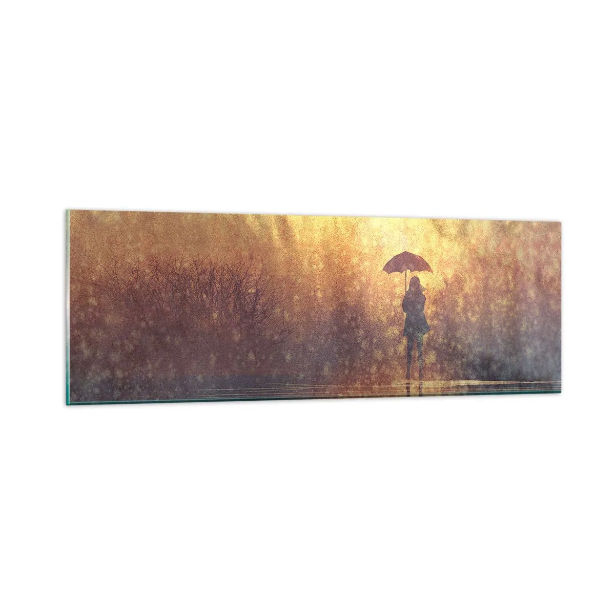 Glasbild - Bild auf glas - Ich habe das Gefühl, dass mich jemand ansieht - 90x30 cm