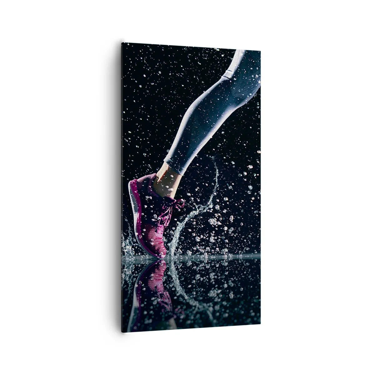 Bild auf Leinwand - Leinwandbild - Wie viel Kraft in den Beinen - 65x120 cm