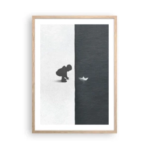 Poster in einem Rahmen aus heller Eiche - Tolle Expedition - 50x70 cm