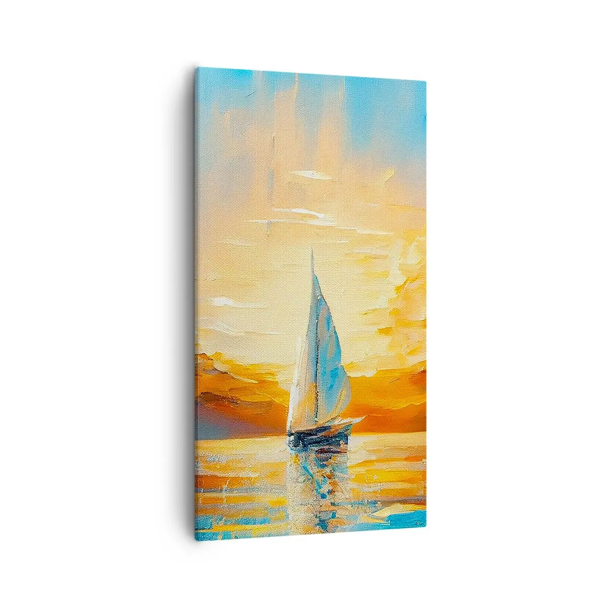 Bild auf Leinwand - Leinwandbild - In Gold segeln - 55x100 cm