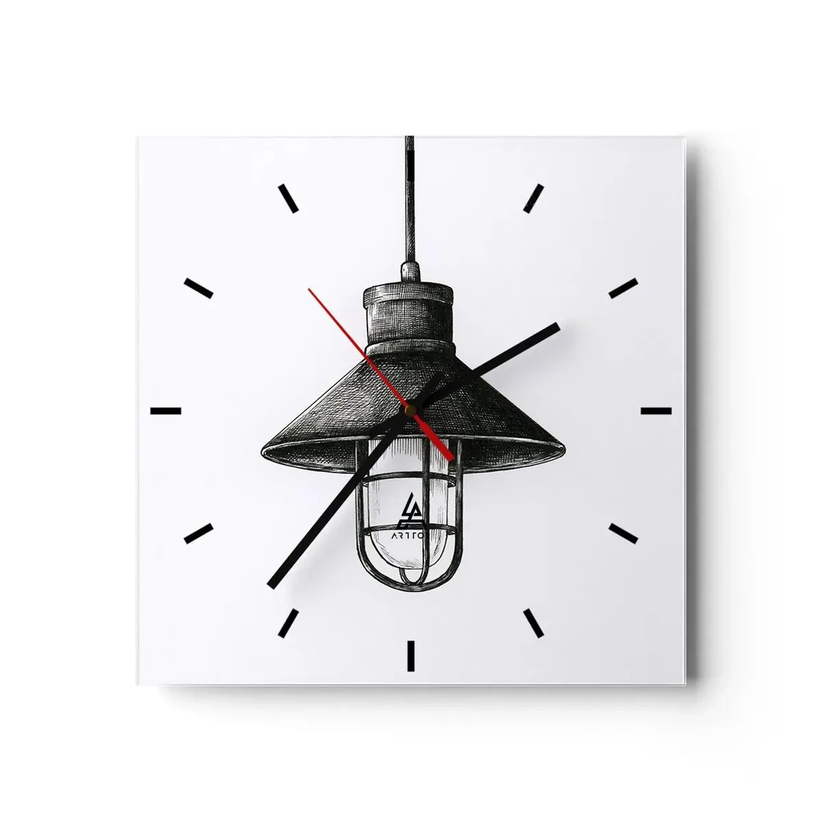 Wanduhr - Glasuhr - Wie vor Jahren… - 40x40 cm