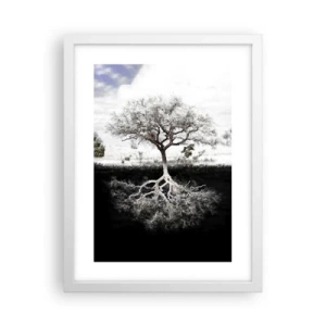 Poster in einem weißen Rahmen - Die Natur der Welt entdecken - 30x40 cm