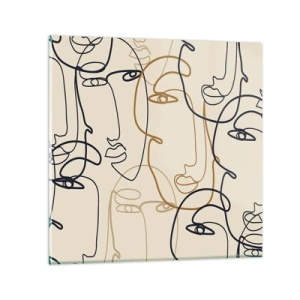 Glasbild - Bild auf glas - Das Porträt wird multipliziert - 30x30 cm