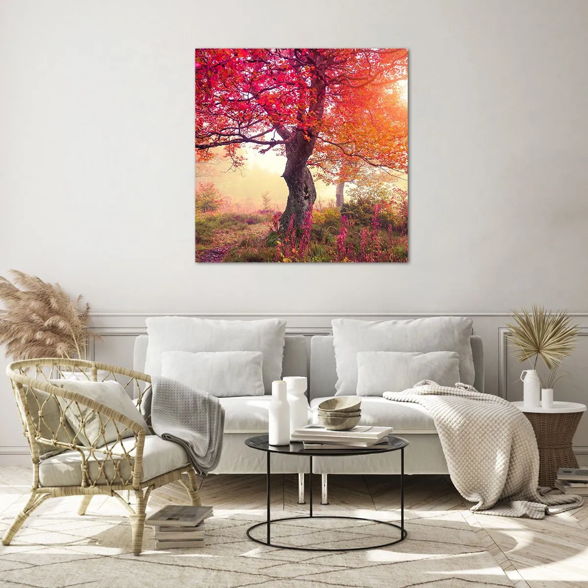 Glasbild - Bild auf glas - Blühende Raserei - 60x60 cm