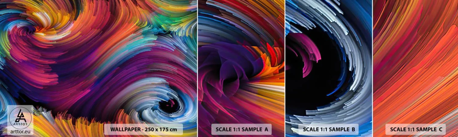 Fototapetenmuster Standard Eco - Der Beginn einer neuen Welt - Abstraktion, Stück, Modernes Muster - 100x30 cm