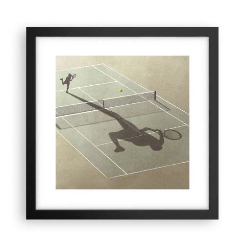 Poster in einem schwarzem Rahmen - Überwinde dich selbst - 30x30 cm