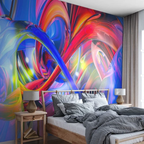 Maßgeschneiderte Fototapete Premium Sand - Ein Tanz der Farben - Abstraktion, 3D, Grafik