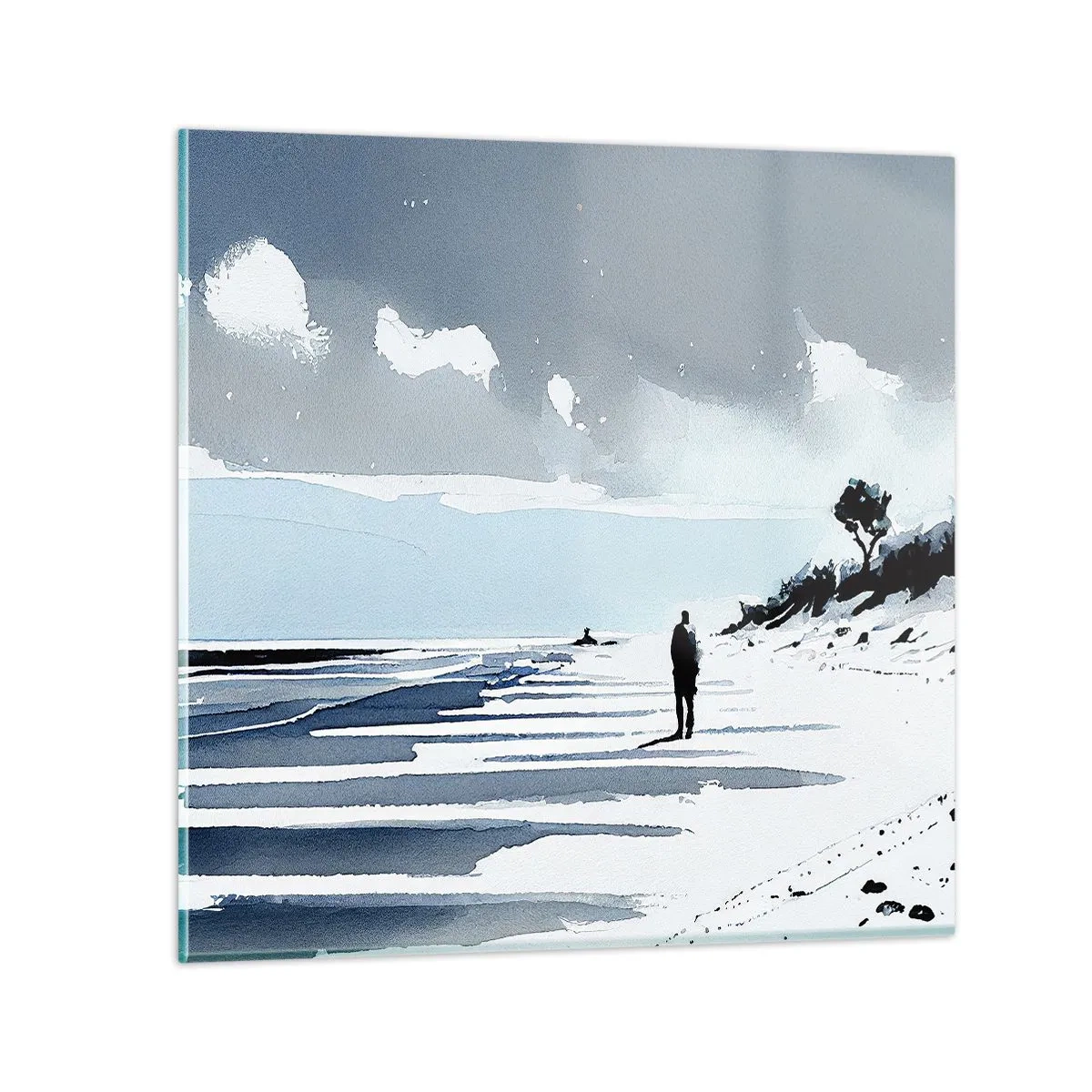 Glasbild - Bild auf glas - Allein sein - 30x30 cm
