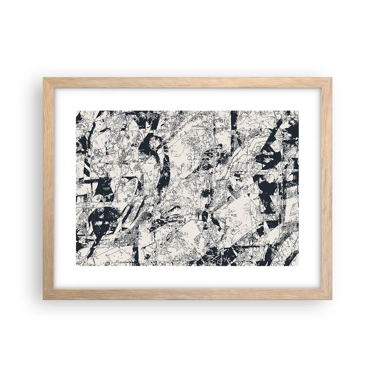 Poster in einem Rahmen aus heller Eiche - Durchdringung der Gegensätze - 40x30 cm