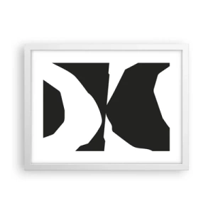 Poster in einem weißen Rahmen - Positiv negativ - 40x30 cm