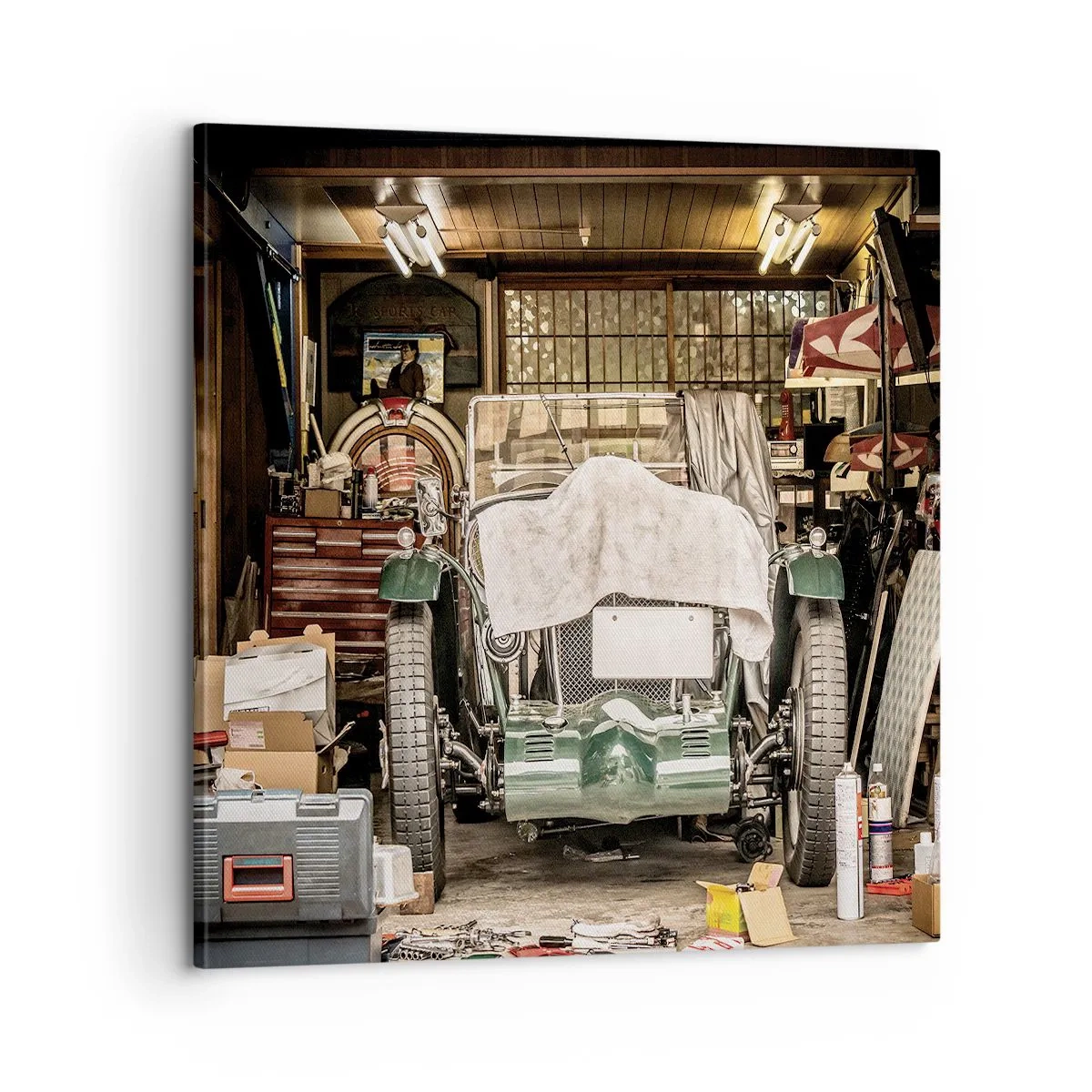 Bild auf Leinwand - Leinwandbild - Zurück in die Vergangenheit - 60x60 cm