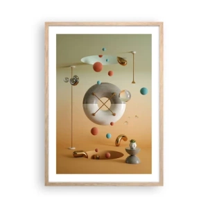 Poster in einem Rahmen aus heller Eiche - Alles kann passieren - 50x70 cm