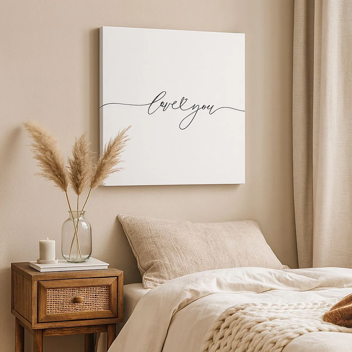 Bild auf Leinwand - Leinwandbild - Schwarz auf weiß - 30x30 cm