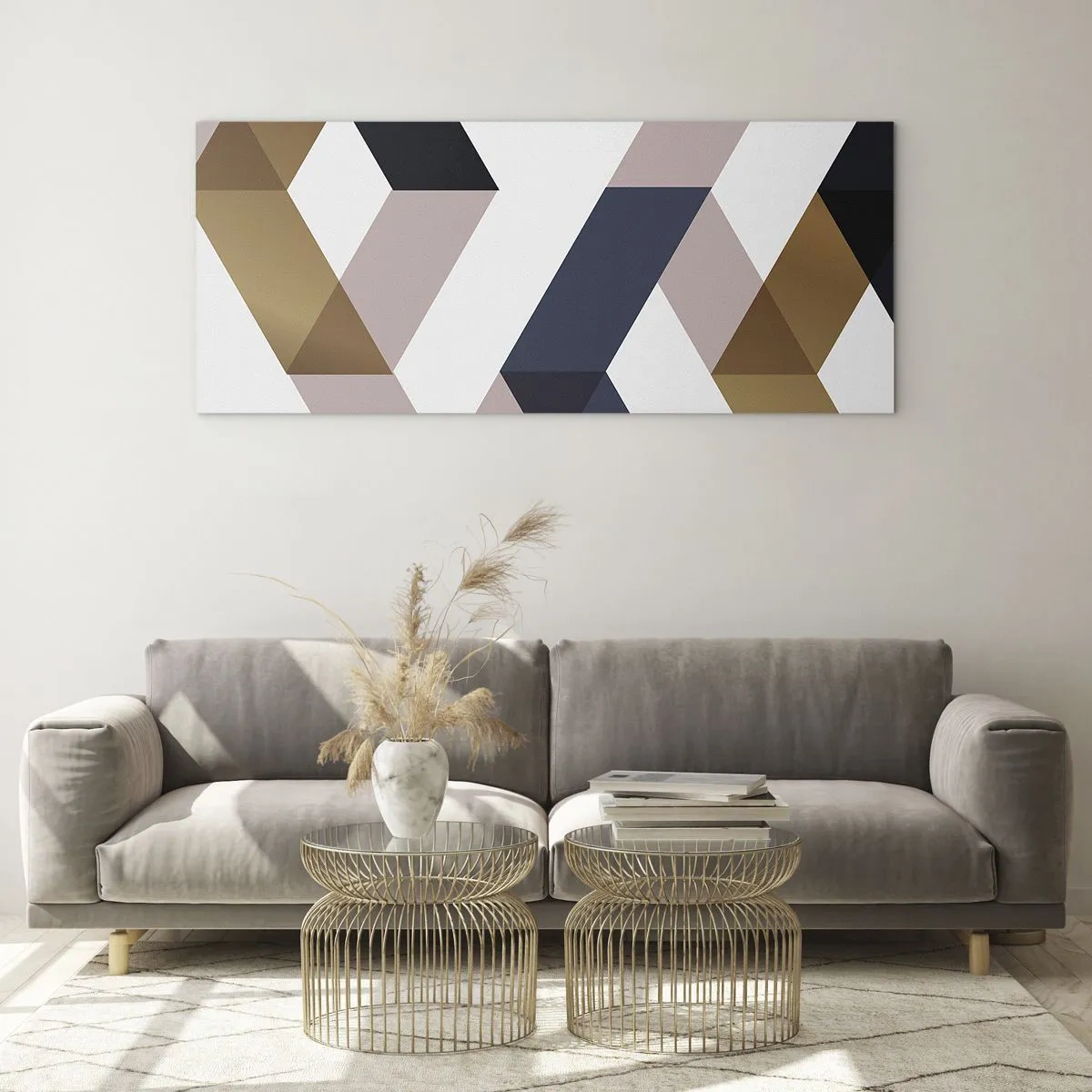 Glasbild - Bild auf glas - Ebenen und Winkel - 100x40 cm