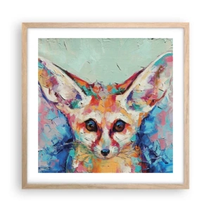 Poster in einem Rahmen aus heller Eiche - Bist du bereit für mich? - 50x50 cm