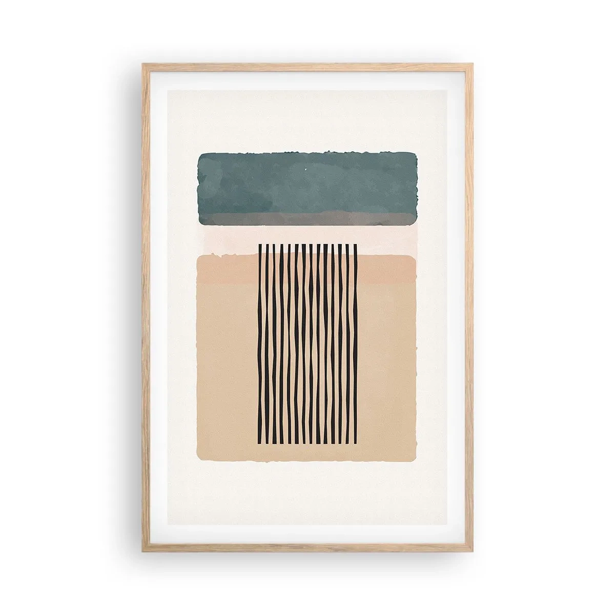 Poster in einem Rahmen aus heller Eiche - Alles ist in Ordnung - 61x91 cm
