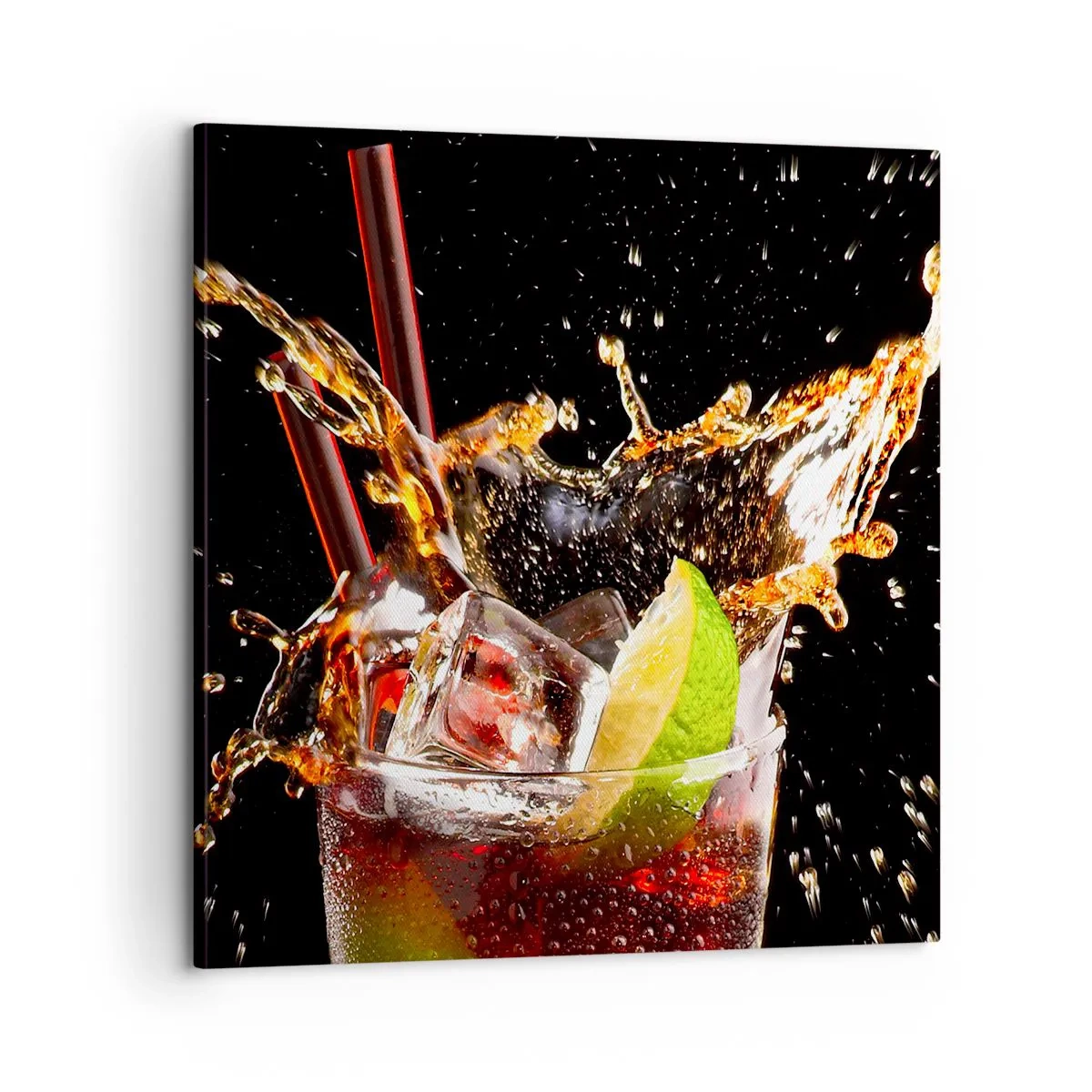 Bild auf Leinwand - Leinwandbild - Freude und Energie der Farben - 60x60 cm