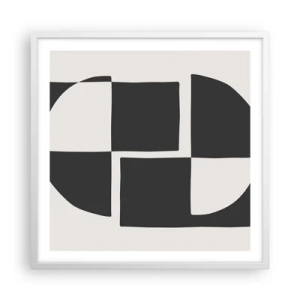 Poster in einem weißen Rahmen - Antithese - Synthese - 60x60 cm