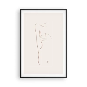 Poster in einem schwarzem Rahmen - Die Form des Verlangens - 61x91 cm