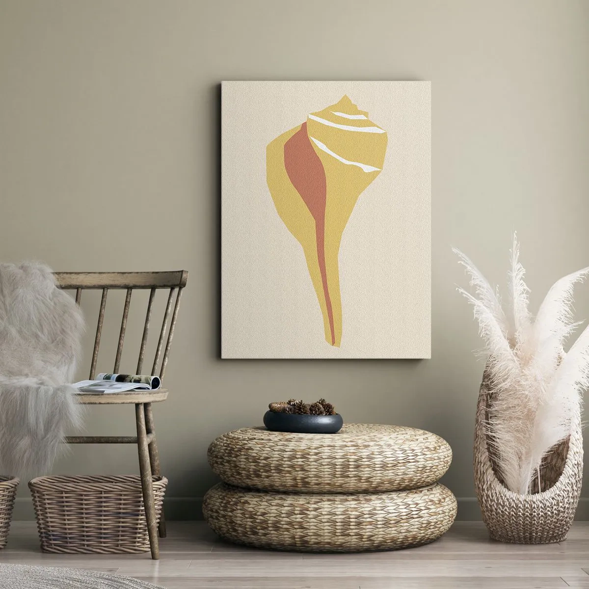 Bild auf Leinwand - Leinwandbild - Organische Abstraktion – Wachstum - 55x100 cm