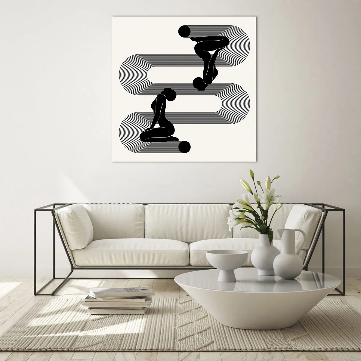 Glasbild - Bild auf glas - Sinnliche Symmetrie - 50x50 cm