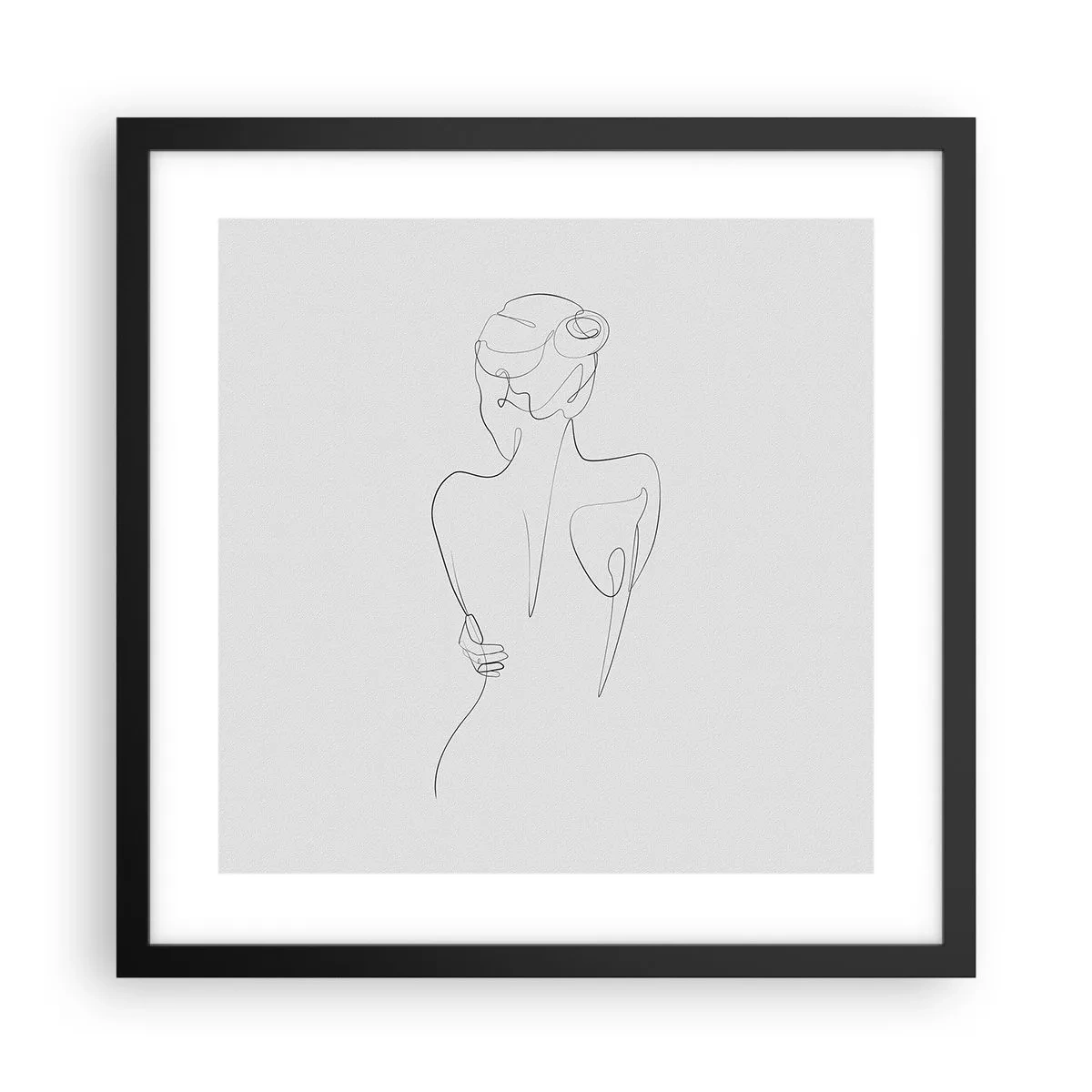 Poster in einem schwarzem Rahmen - Körpermusik - 40x40 cm