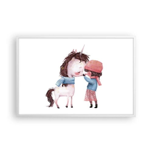 Poster in einem weißen Rahmen - Ein Wintermärchen - 91x61 cm