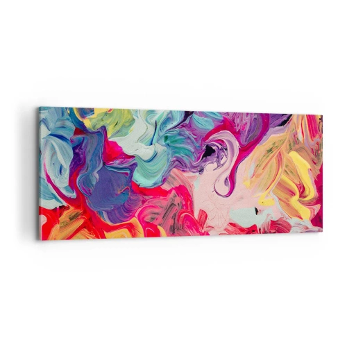Bild auf Leinwand - Leinwandbild - Die Geburt der Farben - 100x40 cm