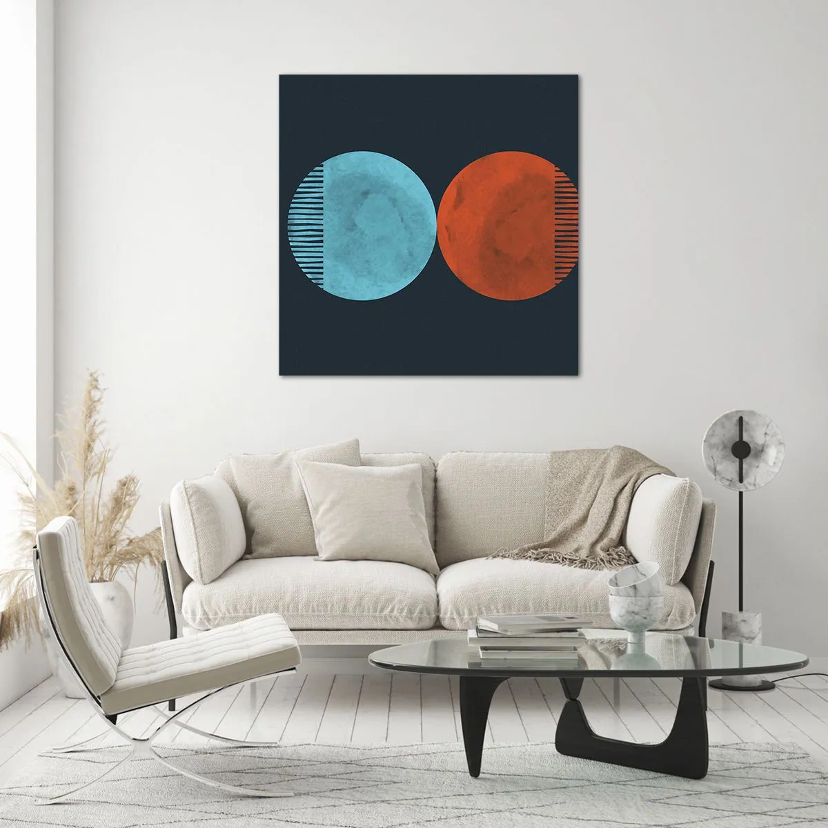 Glasbild - Bild auf glas - Nur Geometrie? - 50x50 cm