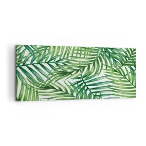 Bild auf Leinwand - Leinwandbild - Unter dem grünen Baldachin - 100x40 cm