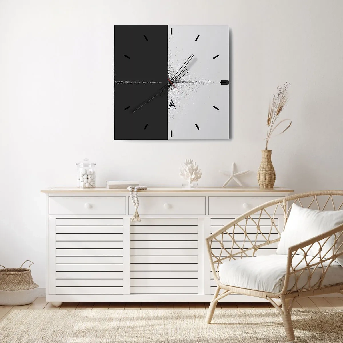 Wanduhr - Glasuhr - Direkt zum Ziel - 40x40 cm