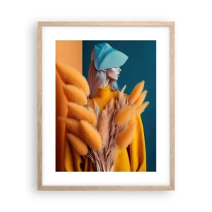 Poster in einem Rahmen aus heller Eiche - Flauschiges Porträt - 40x50 cm