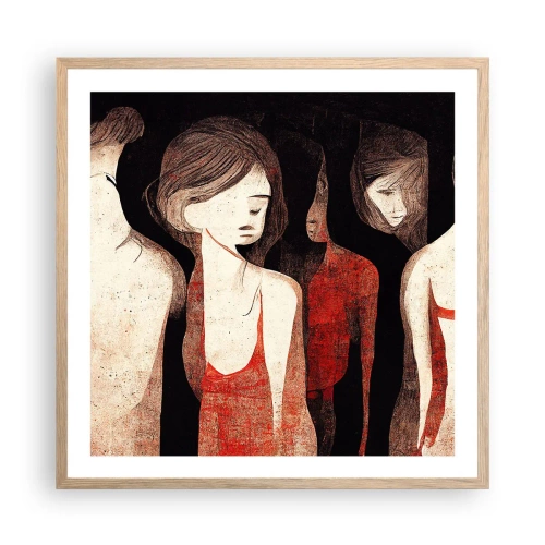 Poster in einem Rahmen aus heller Eiche - Madonnen der Dunkelheit - 60x60 cm