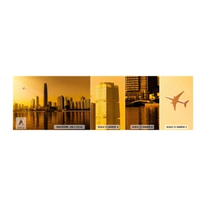 Fototapeten Muster Selbstklebend Deluxe Sticker - Die goldene Stadt - Landschaft, Stadt, Die Architektur - 100x30 cm