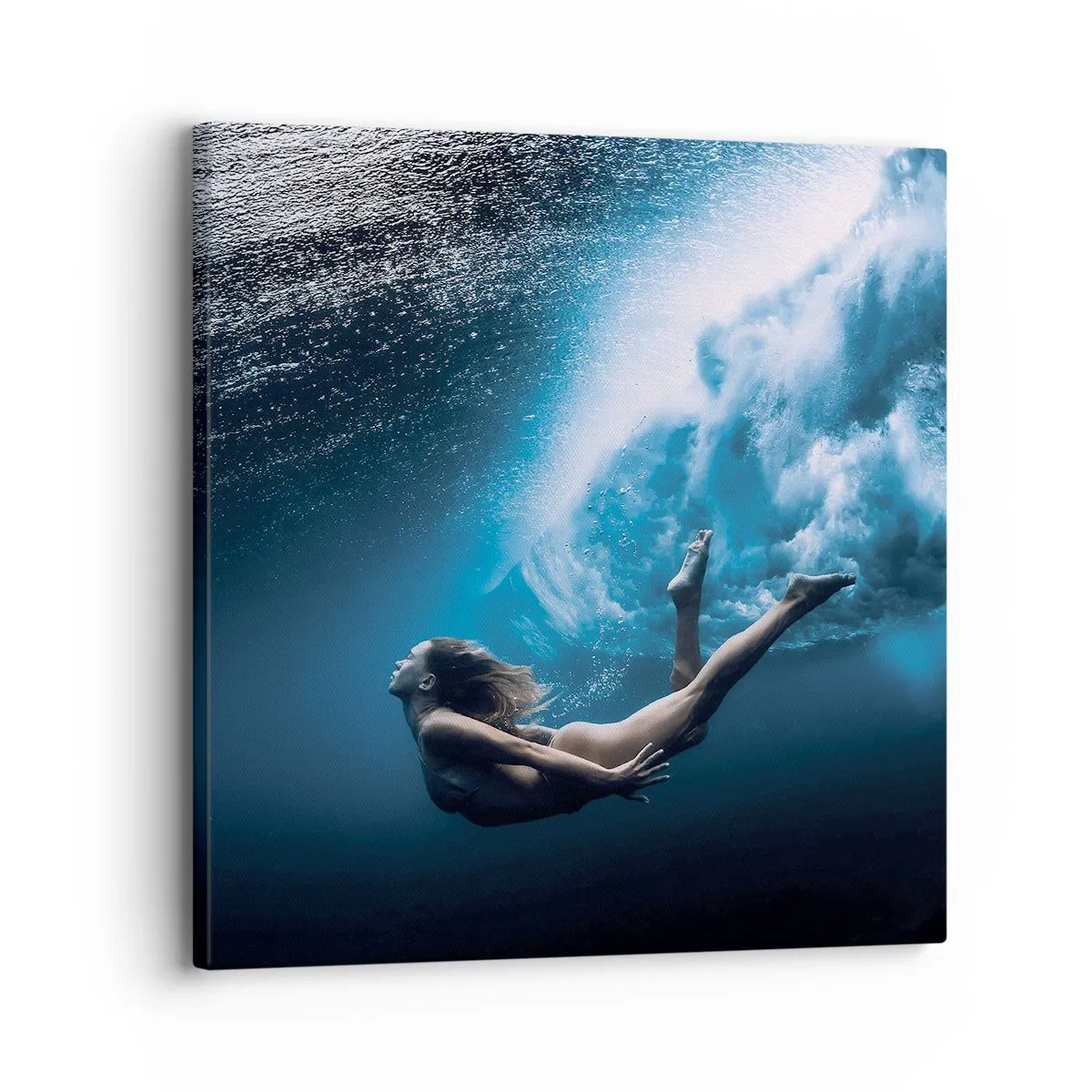 Bild auf Leinwand - Leinwandbild - Moderne Meerjungfrau - 30x30 cm