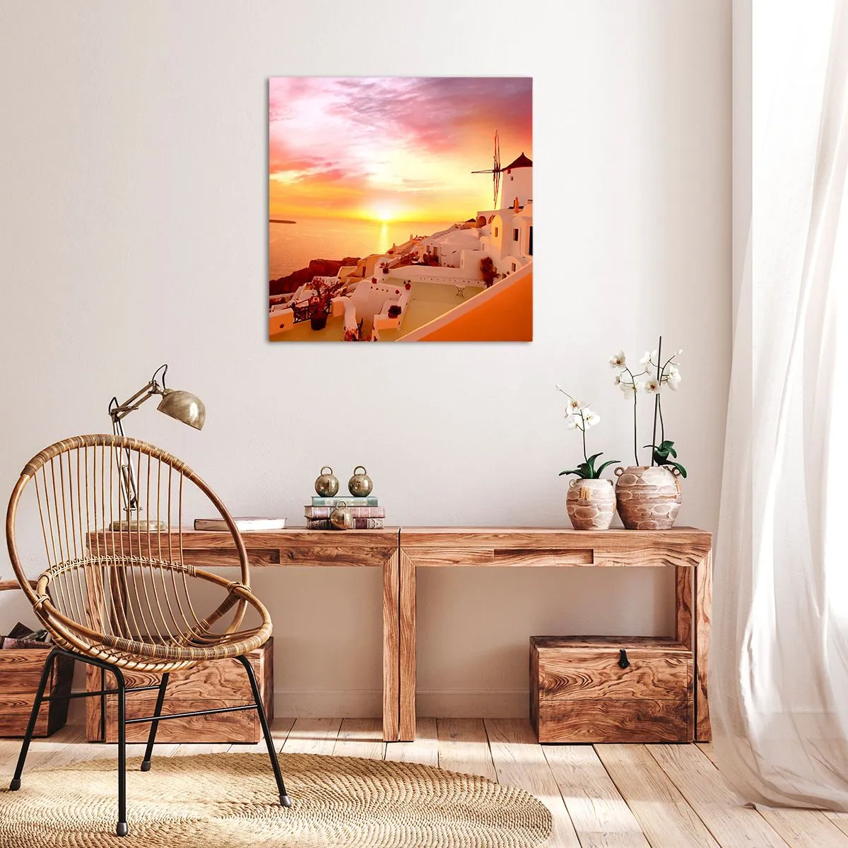Bild auf Leinwand - Leinwandbild - In Weiß und Gold schmelzen - 30x30 cm