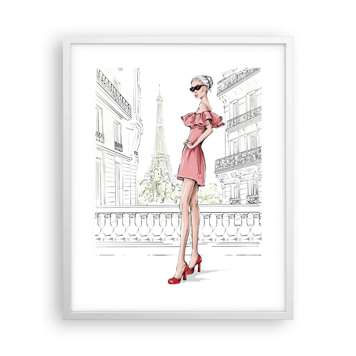 Poster in einem weißen Rahmen - Modekunst - 40x50 cm