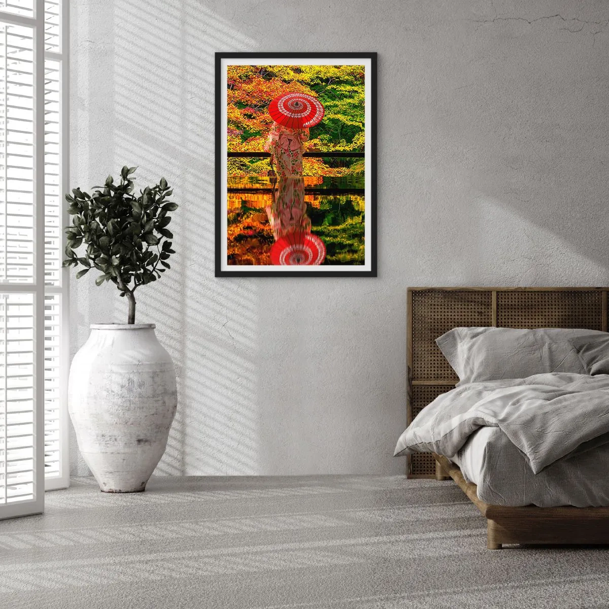 Poster in einem schwarzem Rahmen - Im Tempel der Natur - 40x50 cm