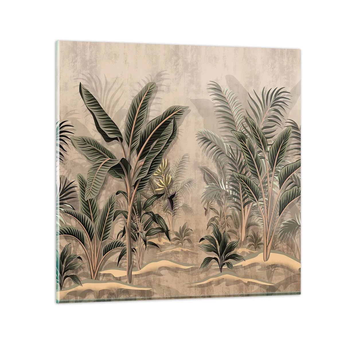 Glasbild - Bild auf glas - Eine Gravur im Kolonialstil - 50x50 cm