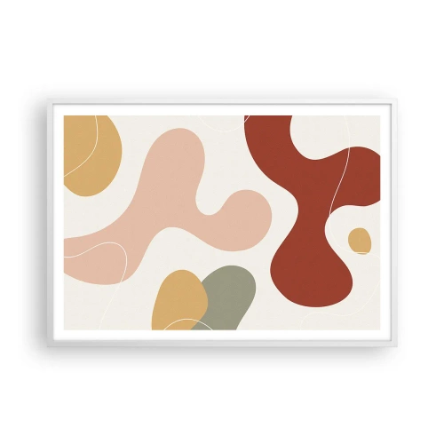 Poster in einem weißen Rahmen - Kringel oder Schnörkel? - 100x70 cm