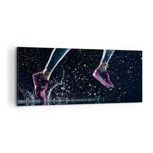 Bild auf Leinwand - Leinwandbild - Wie viel Kraft in den Beinen - 100x40 cm