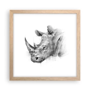 Poster in einem Rahmen aus heller Eiche - Afrikanisches Porträt - 30x30 cm