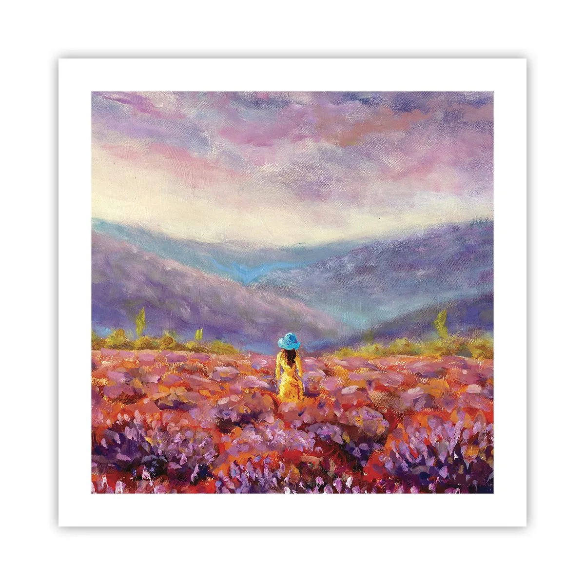 Poster - In einer Lavendelwelt - 50x50 cm
